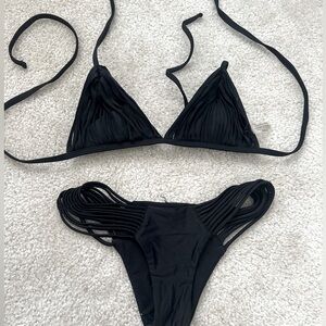 Gigi C black strappy bikini